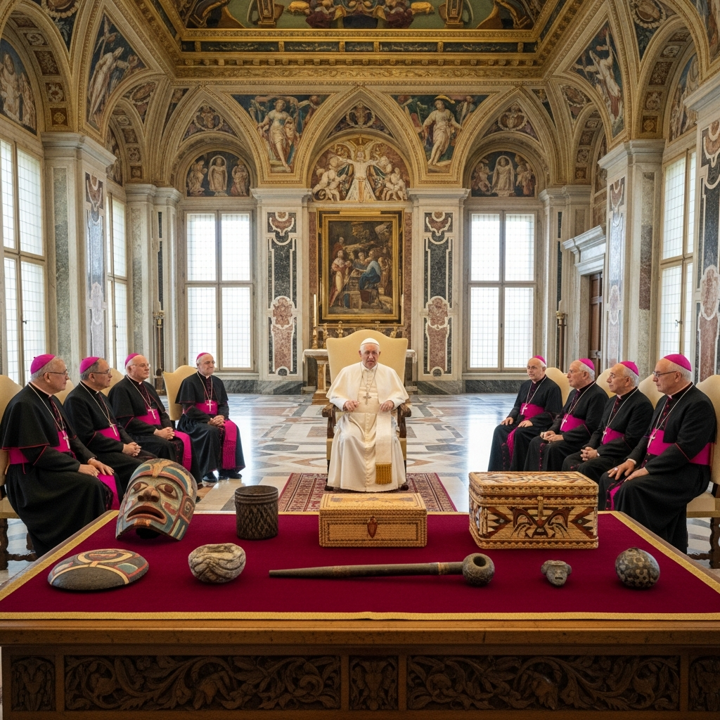 major-step-pope-leo-xiv-returns-62-indigenous-art-69190de02d530