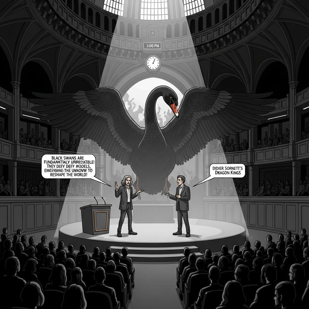 Nassim Taleb vs. Sornette: Black Swans & Dragon Kings Decoded