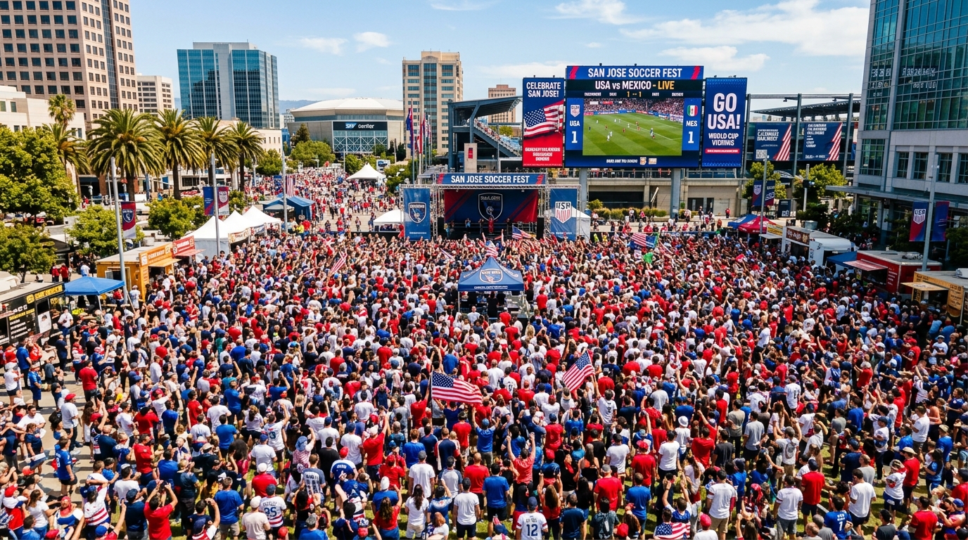 A vibrant, high-angle shot of a sea of fans in