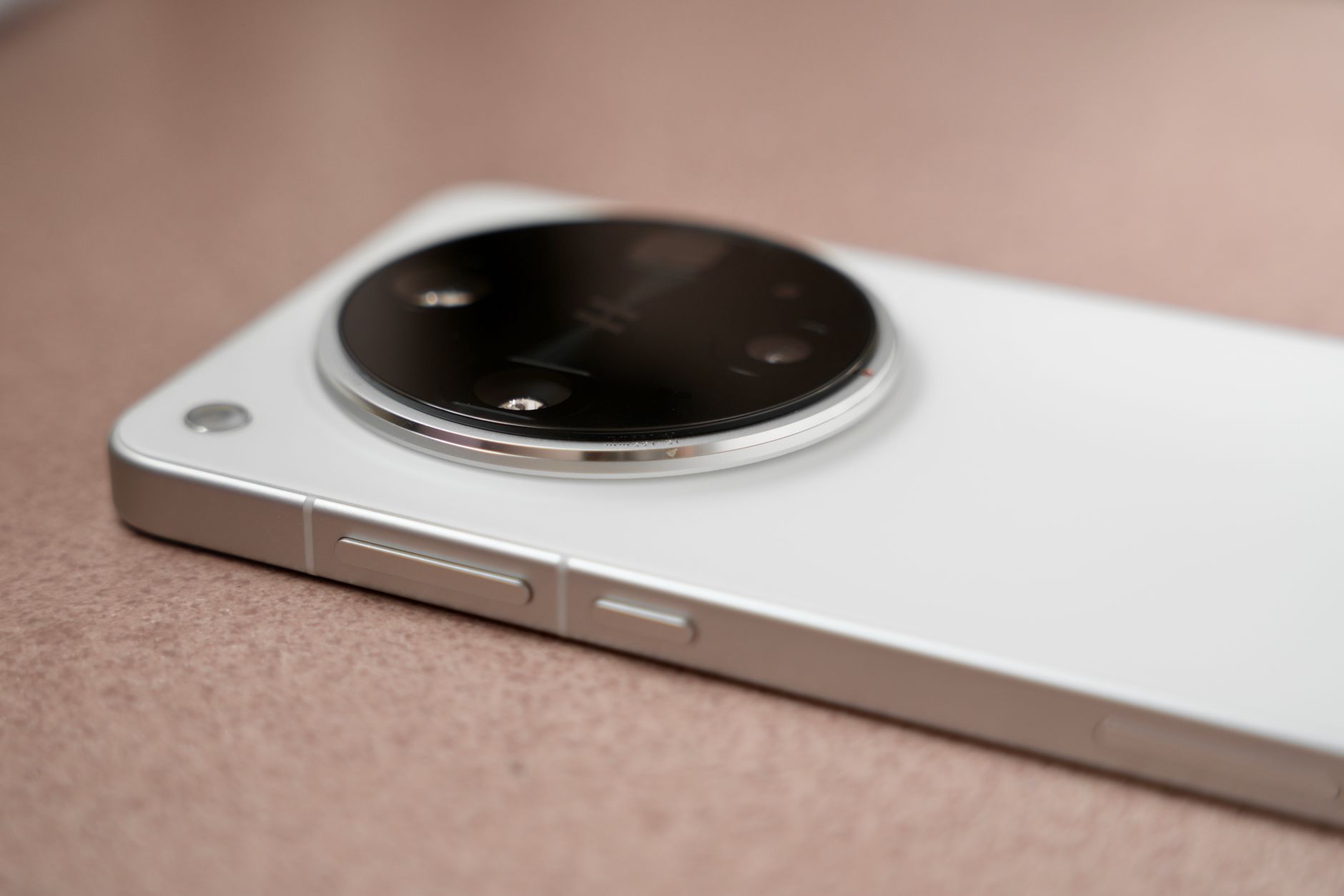 Detailed shot of a smartphone's sleek camera module, showcasing its design and