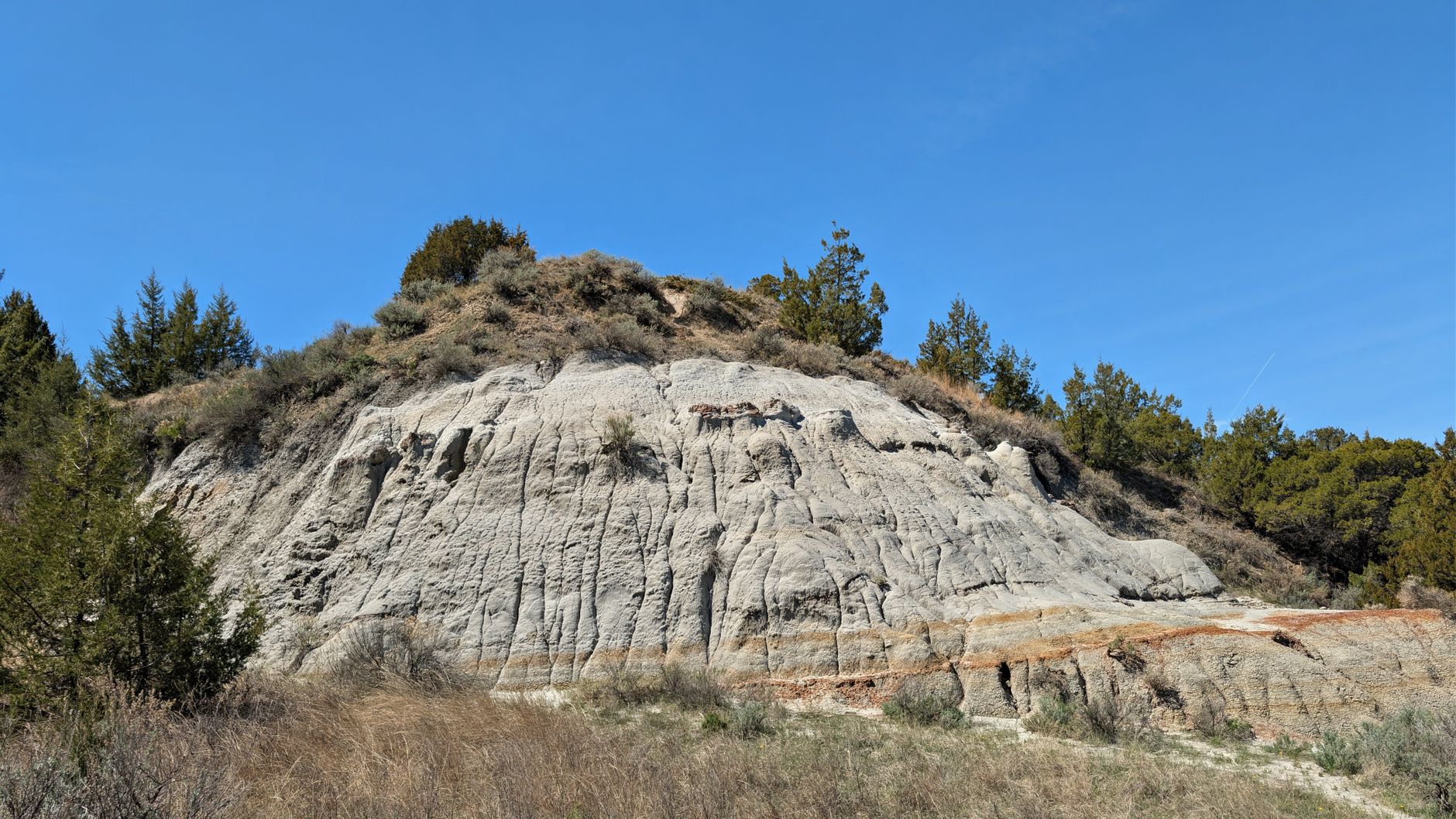 Explore the striking badlands in North Dakota with unique rock formations and