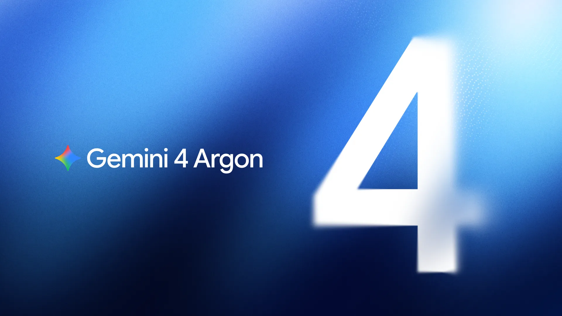 Stylized promotional blog key art graphic with modern editorial branding and the text "Gemini 4 Argon"