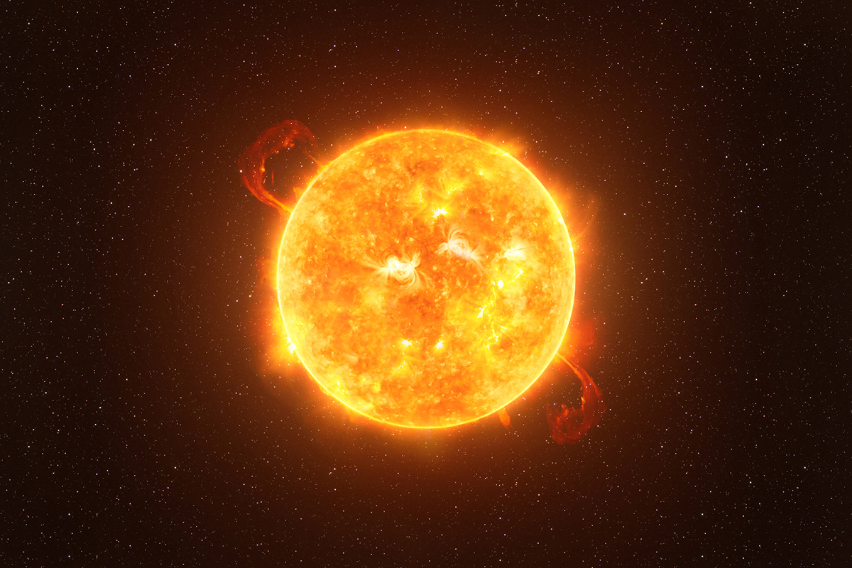Artist's impression of a red giant star like UY Scuti. Credit: Dzika