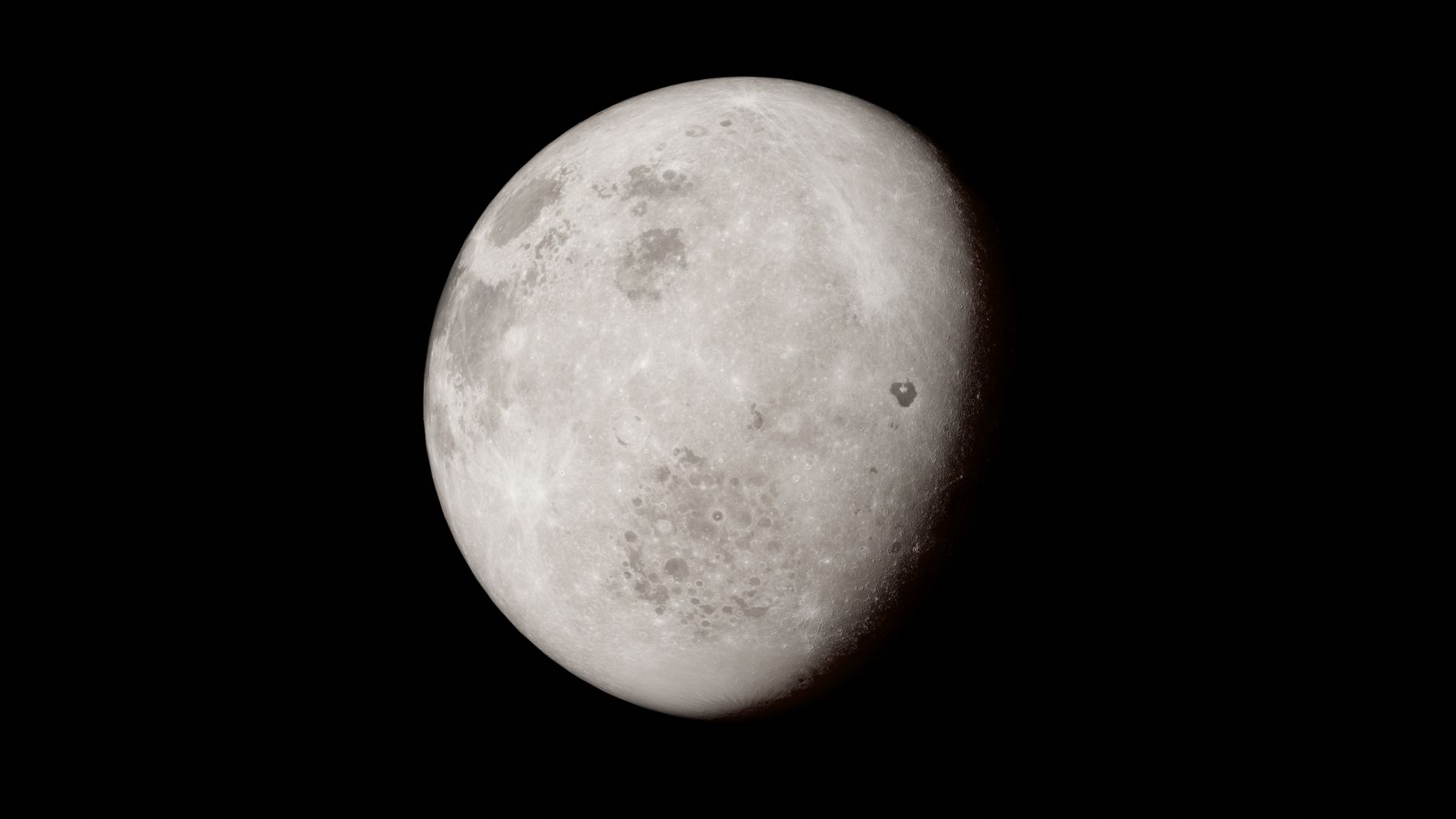 A detailed image of the moon's surface showing its unique craters and
